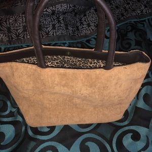 Tan and brown purse
